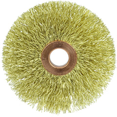 3″ × 1/2″-0.014″ Wire Size - Brass Non-Sparking Wire Wheel - Exact Tooling