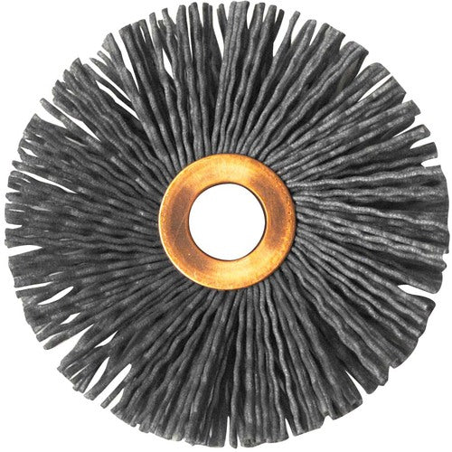 3″ Diameter-1/2″ Arbor Hole - Abrasive Nylon-Copper Center Straight Nylox Wheel - Exact Tooling