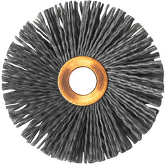 3″ Diameter-1/2″ Arbor Hole - Abrasive Nylon-Copper Center Straight Nylox Wheel - Exact Tooling
