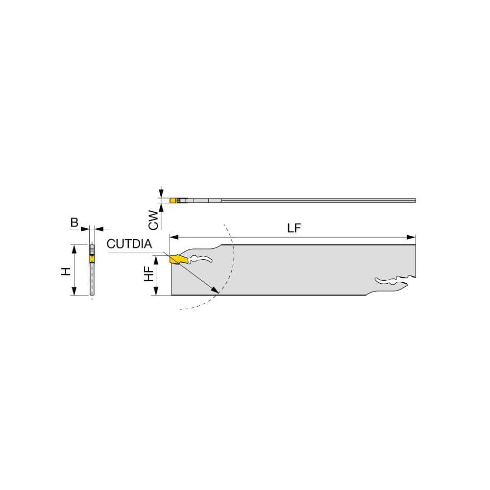 Indexable Cut-Off Blades; End Type: Double; Hand: Neutral; Blade Height (Decimal Inch): 1.2600; Blade Width (Decimal Inch): 0.0710; Blade Overall Length (Decimal Inch): 5.9055; Blade Style: QSP; Compatible Insert Style: QGM; Compatible Insert Size Code: 2