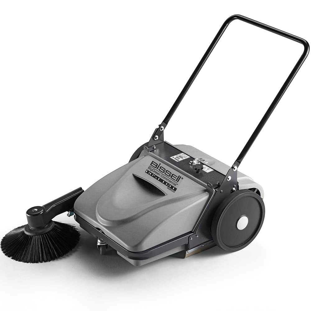 Bissell - Floor & Carpet Sweepers; Type: Walk Behind ; Self Propelled or Manual: Manual ; Capacity (Gal.): 7 ; Sweeping Mechanism: Dual Brush ; Bristle Material: Bristle ; Additional Information: 56 Lbs; Includes A Sealed Vacuum Chamber Gear-Driven Fan C - Exact Tooling
