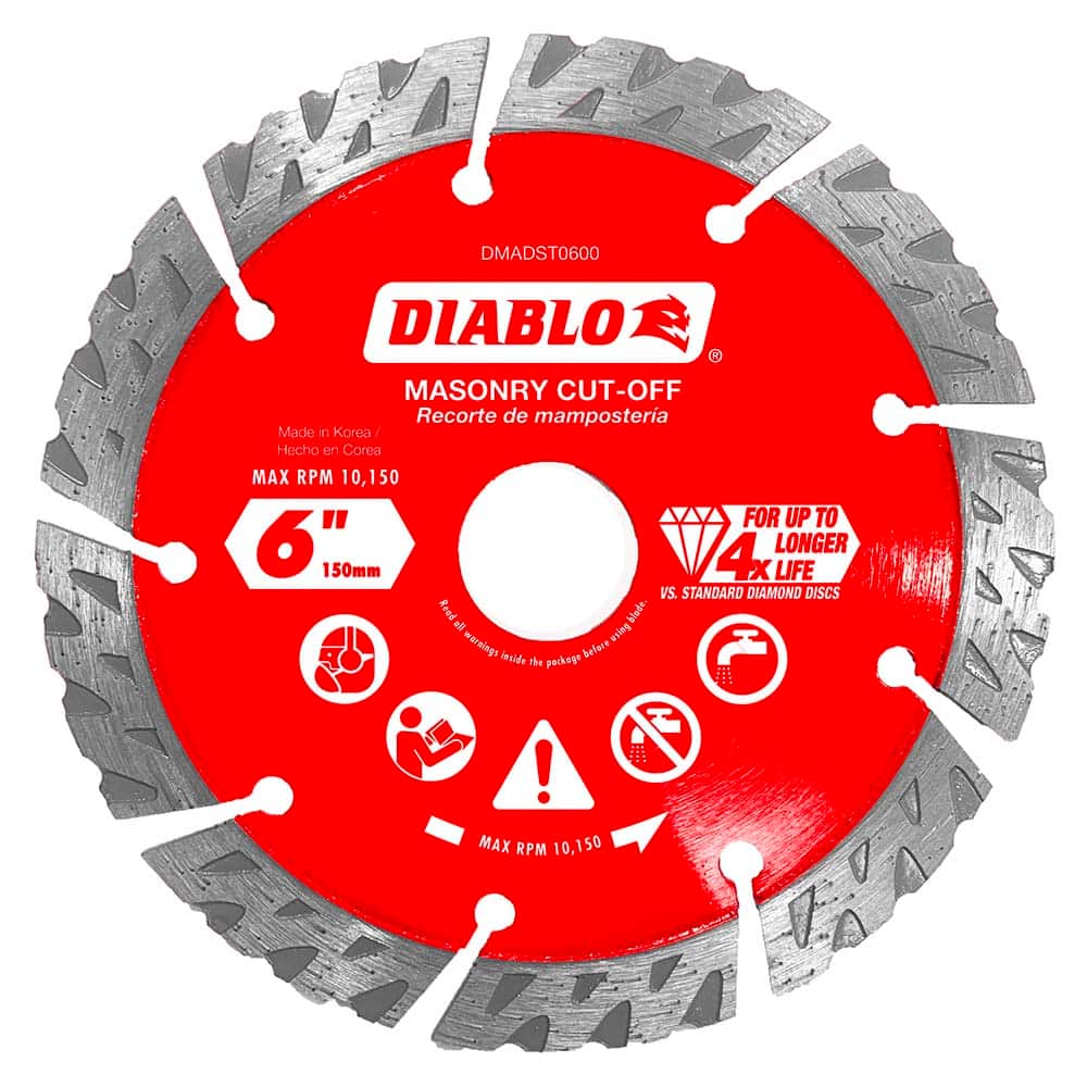 Freud - Wet & Dry-Cut Saw Blades; Blade Diameter (Inch): 6 ; Blade Material: Diamond-Tipped ; Arbor Style: Standard Round ; Arbor Hole Diameter (Inch): 5/8; 7/8 ; Arbor Hole Diameter (Decimal Inch): 5/8; 7/8 ; Application: Cutting Masonry - Exact Tooling