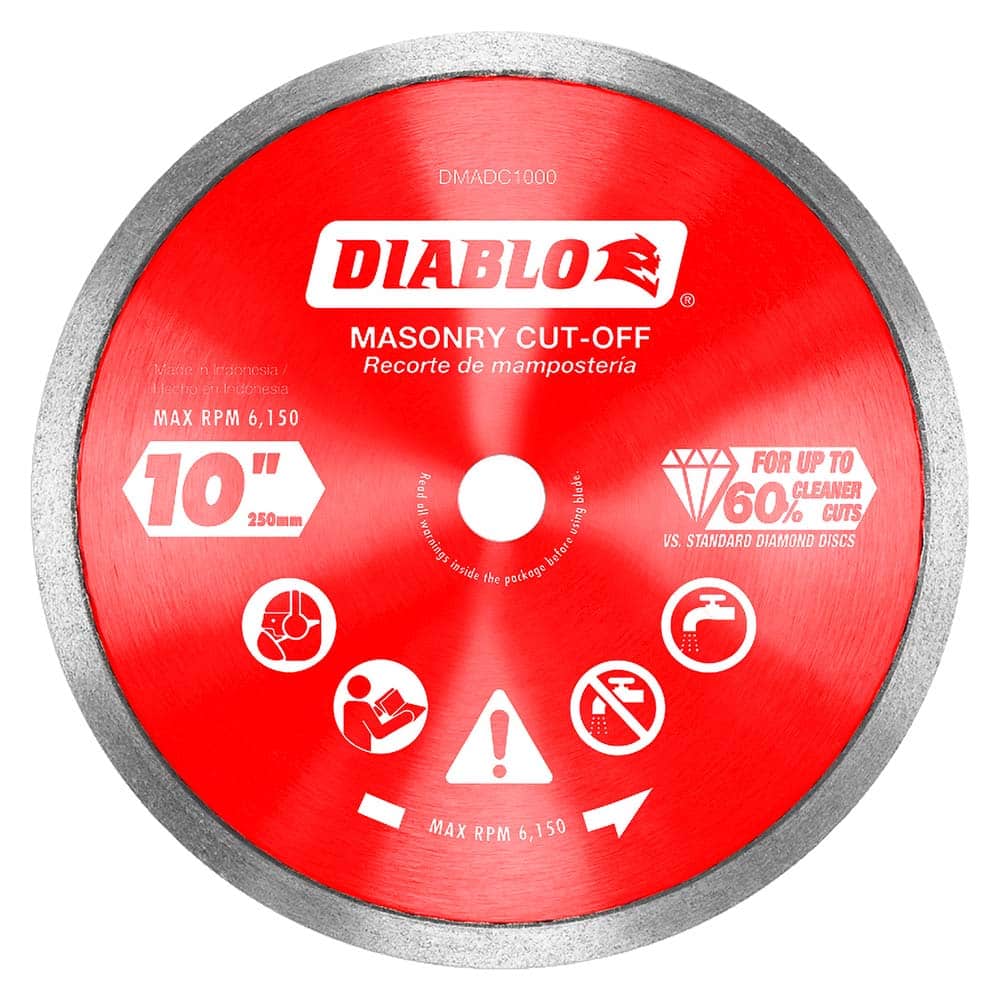Freud - Wet & Dry-Cut Saw Blades; Blade Diameter (Inch): 10 ; Blade Material: Diamond-Tipped ; Arbor Style: Standard Round ; Arbor Hole Diameter (Inch): 5/8" ; Arbor Hole Diameter (Decimal Inch): 5/8" ; Application: Cutting Masonry - Exact Tooling