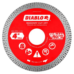 Freud - Wet & Dry-Cut Saw Blades; Blade Diameter (Inch): 4 ; Blade Material: Diamond-Tipped ; Arbor Style: Standard Round ; Arbor Hole Diameter (Inch): 0.7874; 5/8; 7/8 ; Arbor Hole Diameter (Decimal Inch): 0.7874; 5/8; 7/8 ; Application: Cutting Masonry - Exact Tooling