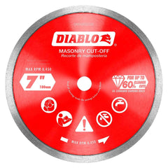 Freud - Wet & Dry-Cut Saw Blades; Blade Diameter (Inch): 7 ; Blade Material: Diamond-Tipped ; Arbor Style: Standard Round ; Arbor Hole Diameter (Inch): 5/8" ; Arbor Hole Diameter (Decimal Inch): 5/8" ; Application: Cutting Masonry - Exact Tooling
