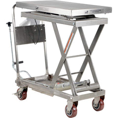 Vestil - Lifting Tables; Type: Scissor Cart ; Lift Style: Scissor ; Style: Foot Pump ; Load Capacity (Lb.): 500.000 ; Minimum Height (Inch): 14 ; Lift Height (Inch): 38 - Exact Tooling