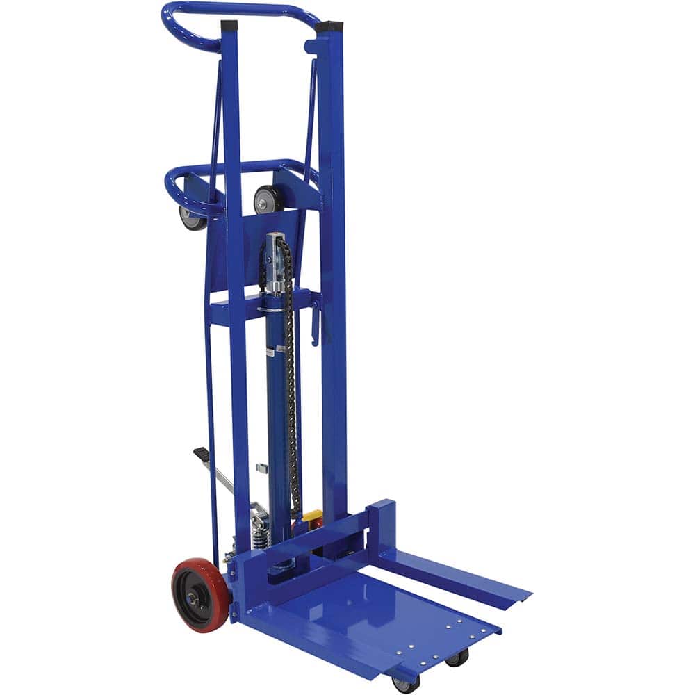 Vestil - Manually Operated Lifts; Type: Lift Cart ; Load Capacity (Lb.): 750.000 ; Lift Height (Inch): 52 ; Maximum Working Height: 52 (Feet); Fork Width (Inch): 24 ; Width (Inch): 20 - Exact Tooling