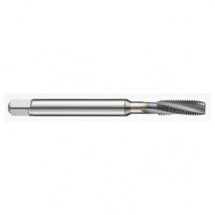 M10x1.5 6H 3-Flute PM Cobalt Semi-Bottoming 10 degree Spiral Flute Tap-TiAlN - Exact Tooling