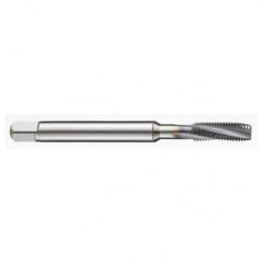 M10x1.5 6H 3-Flute PM Cobalt Semi-Bottoming 10 degree Spiral Flute Tap-TiAlN - Exact Tooling