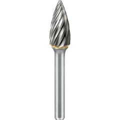 SGS Pro - SG-5, 1/2" Cut Diam, 1/4" Shank Length, NG6, Tungsten Carbide Pointed Tree Burr - Exact Tooling