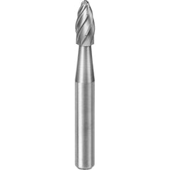 SGS Pro - SH-1, 1/4" Cut Diam, 1/4" Shank Length, NG6, Tungsten Carbide Flame Burr - Exact Tooling