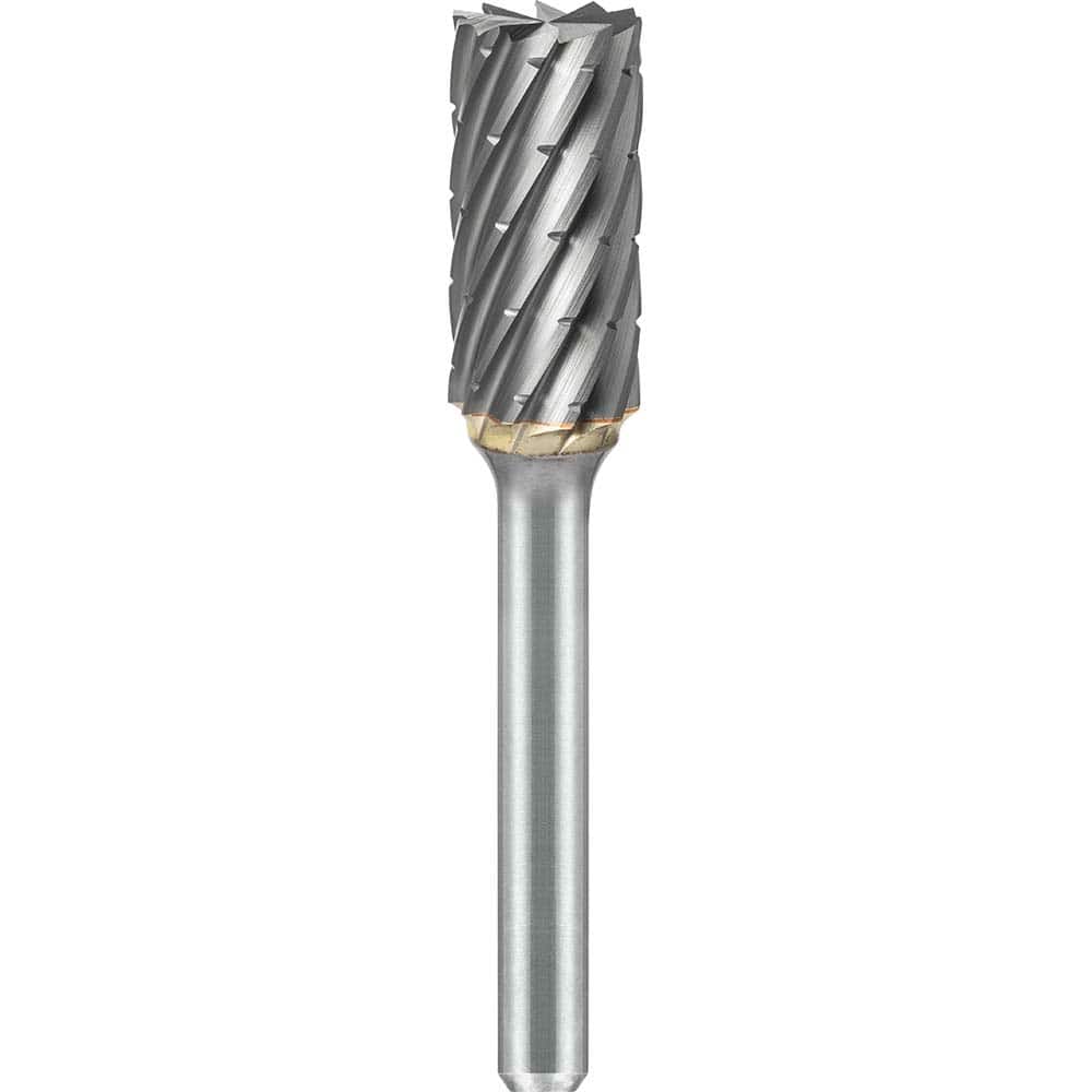 SGS Pro - SB-5, 1/2" Cut Diam, 1/4" Shank Length, NG6, Tungsten Carbide Cylinder Burr with End Cut - Exact Tooling