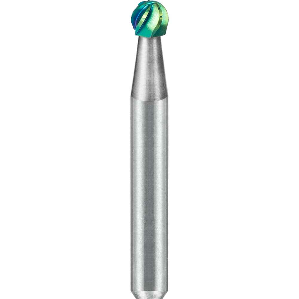 SGS Pro - SD-1, 1/4" Cut Diam, 1/4" Shank Length, NG6, Tungsten Carbide Ball Burr - Exact Tooling