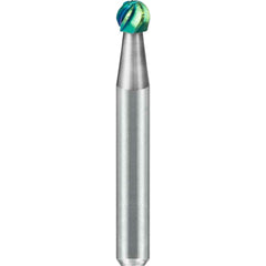 SGS Pro - SD-1, 1/4" Cut Diam, 1/4" Shank Length, NG6, Tungsten Carbide Ball Burr - Exact Tooling