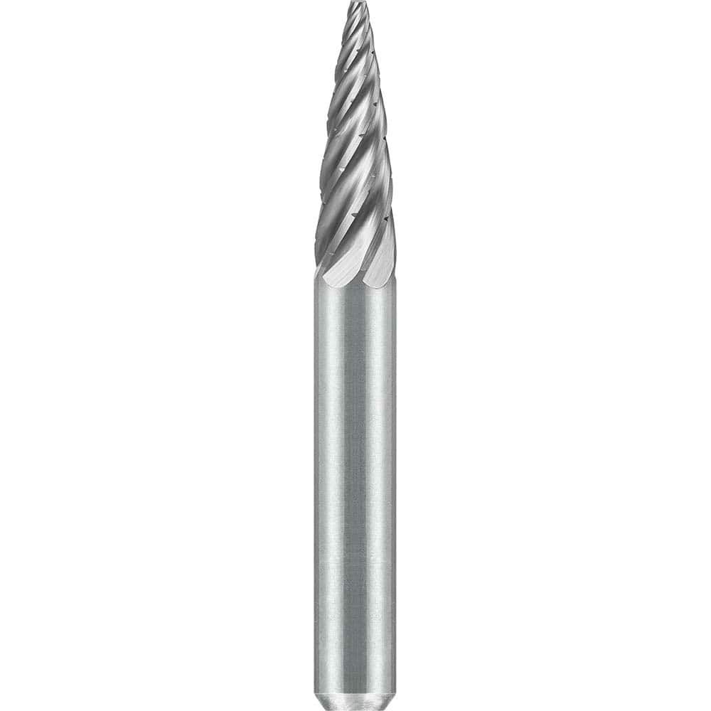 SGS Pro - SG-1, 1/4" Cut Diam, 1/4" Shank Length, NG6, Tungsten Carbide Pointed Tree Burr - Exact Tooling