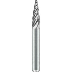 SGS Pro - SG-1, 1/4" Cut Diam, 1/4" Shank Length, NG6, Tungsten Carbide Pointed Tree Burr - Exact Tooling