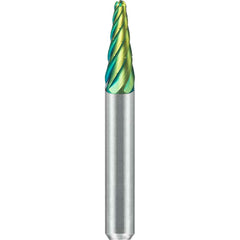 SGS Pro - SL-1, 1/4" Cut Diam, 1/4" Shank Length, NG6, Tungsten Carbide Taper Burr with Radius End - Exact Tooling