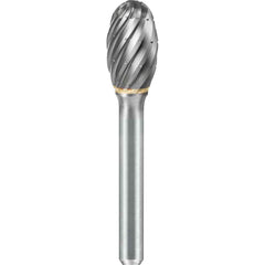 SGS Pro - SE-3, 3/8" Cut Diam, 1/4" Shank Length, NG6, Tungsten Carbide Oval Burr - Exact Tooling