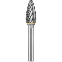SGS Pro - SF-6, 5/8" Cut Diam, 1/4" Shank Length, NG6, Tungsten Carbide Tree Burr with Radius End - Exact Tooling