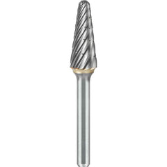 SGS Pro - SL-5, 5/8" Cut Diam, 1/4" Shank Length, NG6, Tungsten Carbide Taper Burr with Radius End - Exact Tooling