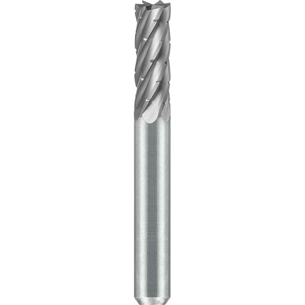 SGS Pro - SB-1, 1/4" Cut Diam, 1/4" Shank Length, NG6, Tungsten Carbide Cylinder Burr with End Cut - Exact Tooling