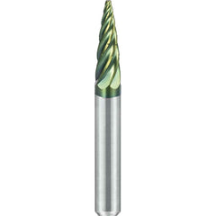 SGS Pro - SG-1, 1/4" Cut Diam, 1/4" Shank Length, NG6, Tungsten Carbide Pointed Tree Burr - Exact Tooling