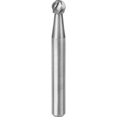 SGS Pro - SD-1, 1/4" Cut Diam, 1/4" Shank Length, NG6, Tungsten Carbide Ball Burr - Exact Tooling