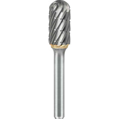 SGS Pro - SC-6, 5/8" Cut Diam, 1/4" Shank Length, NG6, Tungsten Carbide Cylinder Burr with Radius End - Exact Tooling