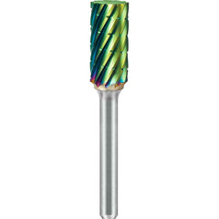 SGS Pro - SA-5, 1/2" Cut Diam, 1/4" Shank Length, NG6, Tungsten Carbide Cylinder Burr - Exact Tooling