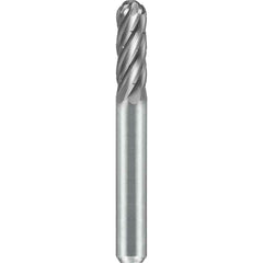 SGS Pro - SC-1, 1/4" Cut Diam, 1/4" Shank Length, NG6, Tungsten Carbide Cylinder Burr with Radius - Exact Tooling