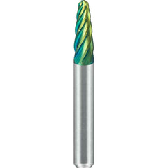 SGS Pro - SF-1, 1/4" Cut Diam, 1/4" Shank Length, NG6, Tungsten Carbide Tree Burr with Radius End - Exact Tooling