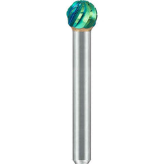 SGS Pro - SD-2, 5/16" Cut Diam, 1/4" Shank Length, NG6, Tungsten Carbide Ball Burr - Exact Tooling