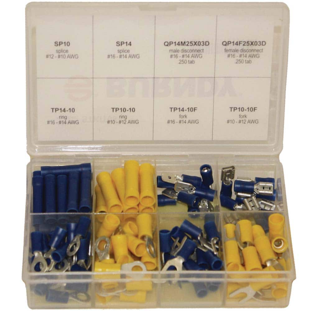 Burndy - Wire Connector & Terminal Kits; Kit Type: Terminal ; Contact Material: Brass ; Contact Plating: Tin - Exact Tooling
