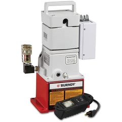 Burndy - Power Hydraulic Pumps & Jacks; Type: Electric Hydraulic Pump ; Pressure Rating (psi): 10000 ; Oil Capacity: 2 qt ; Reservoir Capacity (Cu. In.): 115.5 (Decimal Inch); Valve Type: Pressure Relief ; Additional Information: 60 Hz; Dimension: 8 in x - Exact Tooling