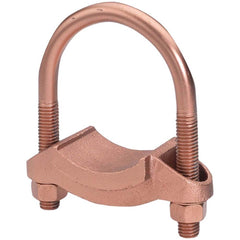 Burndy - Grounding Clamps; Clamp Type: Grounding Clamp ; Compatible Rod Diameter (Inch): 1-5/8-1-7/8 ; Maximum Compatible Pipe Size (Inch): 1-1/2 ; Overall Length (Inch): 3-1/2 ; Overall Length (Decimal Inch): 3-1/2 ; Material: Copper Alloy - Exact Tooling