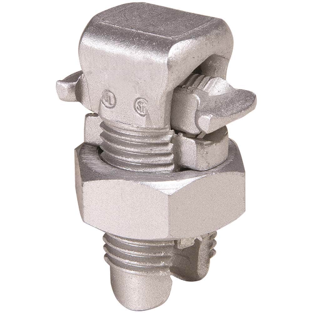Burndy - Split Bolt Connectors; Connector Material: Aluminum ; Maximum Compatible Wire Size (AWG): 2 (Strand) ; Minimum Compatible Wire Size (AWG): 6 (Solid) ; Pressure Bar Material: Copper ; Compatible Wire Type: Aluminum; Copper ; Head Width (Decimal I - Exact Tooling