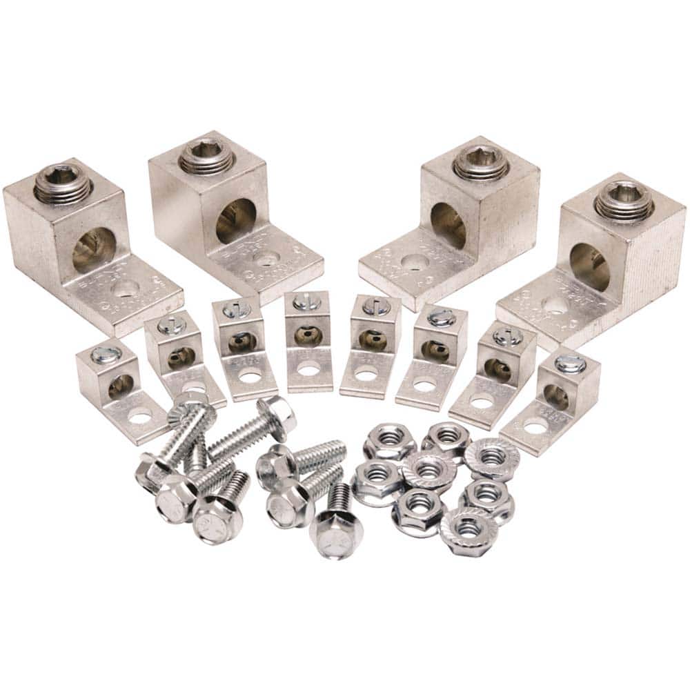 Burndy - Transformer Accessories; Transformer Accessory Type: Mechanical Lug Kit ; For Use With: 100 to 167 kVA 1-Phase; 150 to 300 kVA 3-Phase Transformer ; Wire Size: 6 AWG-800 kcmil - Exact Tooling