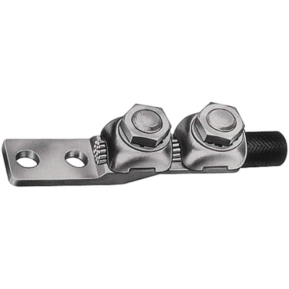 Burndy - Ring Terminals; Terminal Type: Rectangle ; Insulation Type: NonInsulated ; Connection Type: Lug ; Compatible Wire Size (AWG): 3/0-4/0 (Strand) ; Stud Size (Inch): 1/4 ; Color: Copper - Exact Tooling