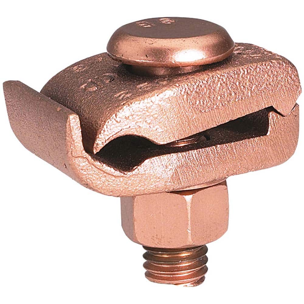 Burndy - Grounding Clamps; Clamp Type: Grounding Clamp ; Compatible Wire Size (AWG): 4 ; Compatible Wire Size (kcmil): 300 ; Overall Length (Inch): 1.88 ; Overall Length (Decimal Inch): 1.88 ; Material: Copper Alloy - Exact Tooling