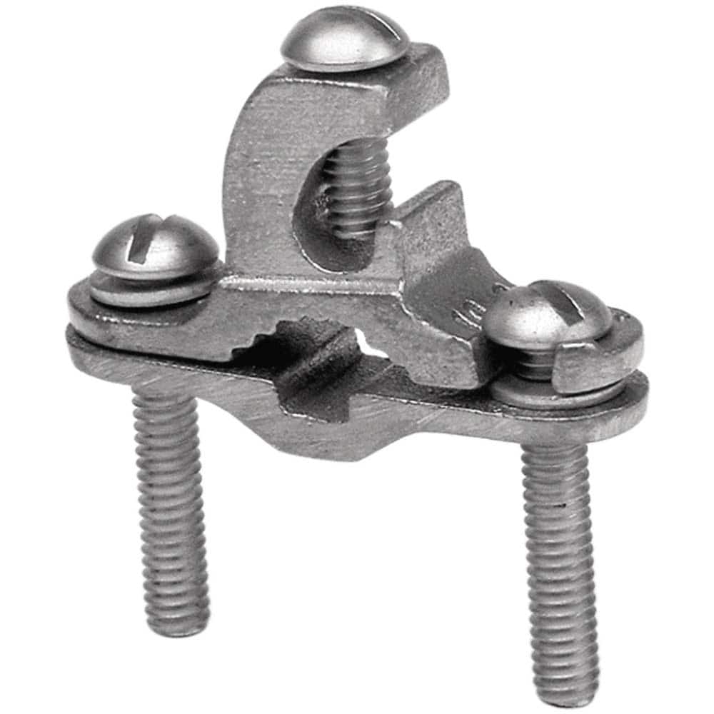 Burndy - Grounding Clamps; Clamp Type: Grounding Clamp ; Compatible Rod Diameter (Inch): 3/8-1 ; Minimum Compatible Pipe Size (Inch): 1/2 ; Maximum Compatible Pipe Size (Inch): 1 ; Compatible Wire Size (AWG): 10-2 ; Overall Length (Inch): 2.28 - Exact Tooling