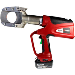 Burndy - Cordless Cutters; Voltage: 18 ; Battery Chemistry: Lithium-Ion ; Cutting Capacity: 2.45 in Copper/Aluminum ; Battery Included: (2) Li-Ion batteries ; Includes: (2) 3 Ah Lithium-Ion Batteries; 120 V ac Charger; Hard Case; Lanyard - Exact Tooling