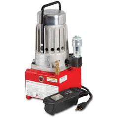 Burndy - Power Hydraulic Pumps & Jacks; Type: Electric Hydraulic Pump ; Pressure Rating (psi): 10000 ; Oil Capacity: 1.61 qt ; Reservoir Capacity (Cu. In.): 92.98 (Decimal Inch); Valve Type: Pressure Relief ; Additional Information: Dimension: 8.25 in x - Exact Tooling