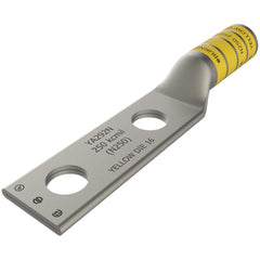 Burndy - Ring Terminals; Terminal Type: Rectangle ; Insulation Type: NonInsulated ; Connection Type: Compression ; Compatible Wire Size (kcmil): 250 ; Stud Size (Inch): 1/2 ; Color: Yellow - Exact Tooling