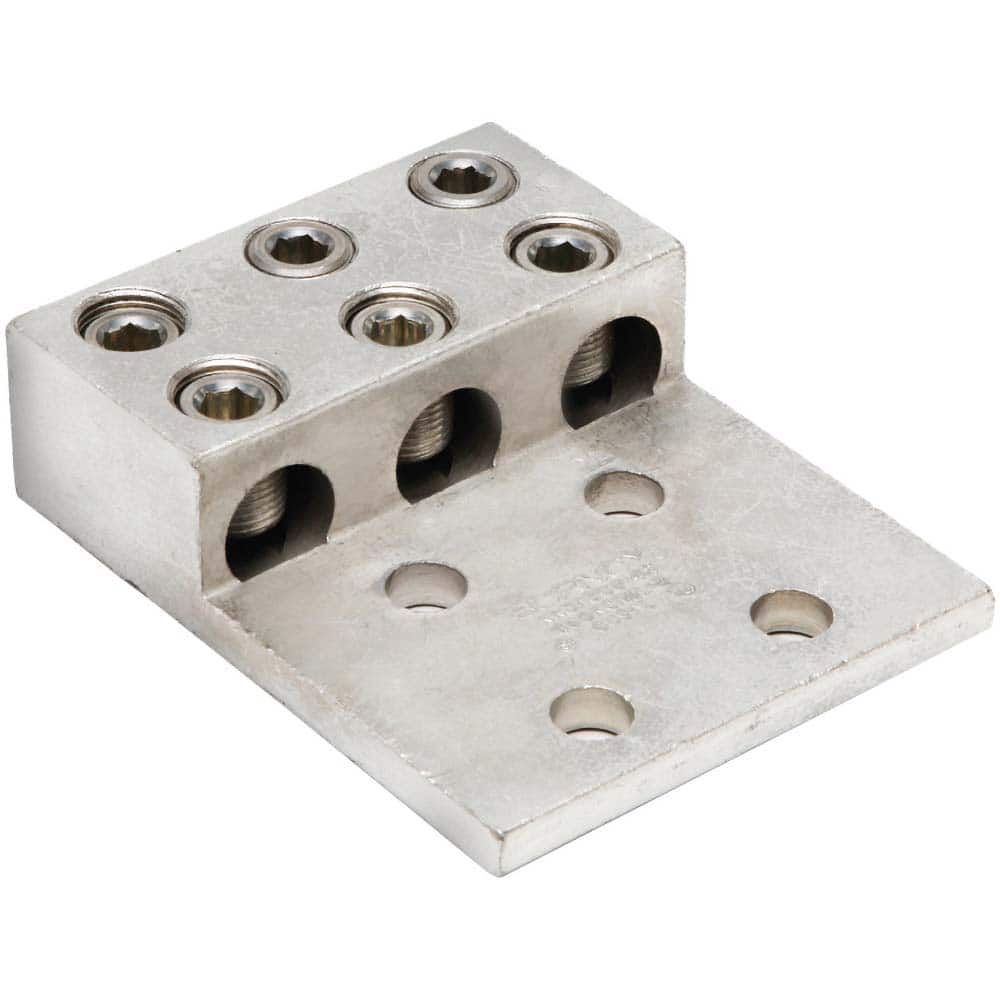 Burndy - Ring Terminals; Terminal Type: Rectangle ; Insulation Type: NonInsulated ; Connection Type: Lug ; Compatible Wire Size (AWG): 2 (Strand) ; Compatible Wire Size (kcmil): 600 ; Stud Size (Inch): 1/2 - Exact Tooling