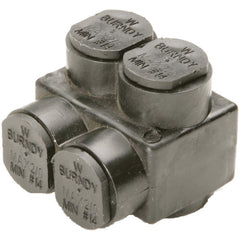 Burndy - Split Bolt Connectors; Connector Material: Aluminum ; Maximum Compatible Wire Size (AWG): 2/0 ; Minimum Compatible Wire Size (AWG): 14 ; Compatible Wire Type: Aluminum; Copper ; Base Width (Inch): 1.56 ; Base Width (Decimal Inch): 1.56 - Exact Tooling