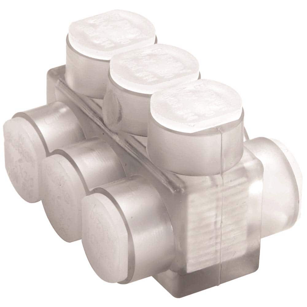 Burndy - Split Bolt Connectors; Connector Material: Aluminum ; Maximum Compatible Wire Size (AWG): 4 ; Minimum Compatible Wire Size (AWG): 14 ; Compatible Wire Type: Aluminum; Copper ; Base Width (Inch): 1-1/2 ; Base Width (Decimal Inch): 1-1/2 - Exact Tooling
