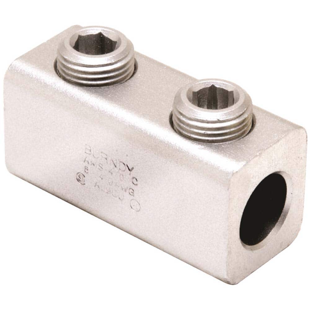 Burndy - Mechanical Connectors; Wire Size Range: 500 kcmil-3/0 AWG ; Material Type: Aluminum ; Insulated: NonInsulated ; Contact Plating: Tin ; Rating: CSA Certified; RoHS EX Compliant; UL 467 ; Additional Information: Type: AMS; Dual Rated; Hex Size: 3/ - Exact Tooling