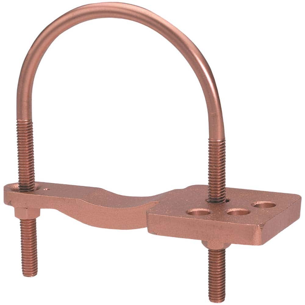 Burndy - Grounding Clamps; Clamp Type: Grounding Clamp ; Compatible Rod Diameter (Inch): 2-1/2-3-1/2 ; Minimum Compatible Pipe Size (Inch): 2-1/2 ; Maximum Compatible Pipe Size (Inch): 3-1/2 ; Compatible Wire Size (AWG): 4-4/0 ; Compatible Wire Size (kcm - Exact Tooling
