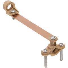 Burndy - Grounding Clamps; Clamp Type: Grounding Clamp ; Minimum Compatible Pipe Size (Inch): 1/2 ; Maximum Compatible Pipe Size (Inch): 1 ; Compatible Wire Size (AWG): 10-6 ; Overall Length (Inch): 8-1/2 ; Overall Length (Decimal Inch): 8-1/2 - Exact Tooling