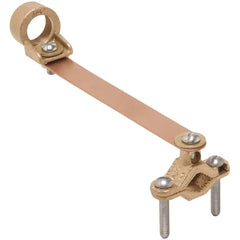 Burndy - Grounding Clamps; Clamp Type: Grounding Clamp ; Minimum Compatible Pipe Size (Inch): 1/2 ; Maximum Compatible Pipe Size (Inch): 1 ; Compatible Wire Size (AWG): 6-4/0 ; Overall Length (Inch): 8-1/2 ; Overall Length (Decimal Inch): 8-1/2 - Exact Tooling